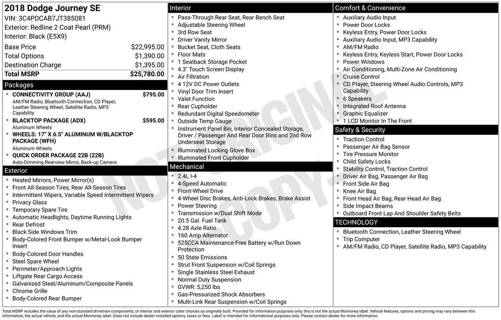 2018 Dodge Journey SE