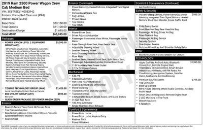 2019 RAM 2500 Power Wagon Crew Cab 4x4 6'4" Box