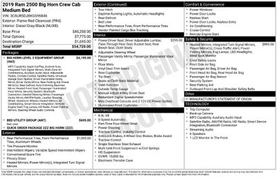 2019 RAM 2500 Big Horn Crew Cab 4x4 6'4" Box