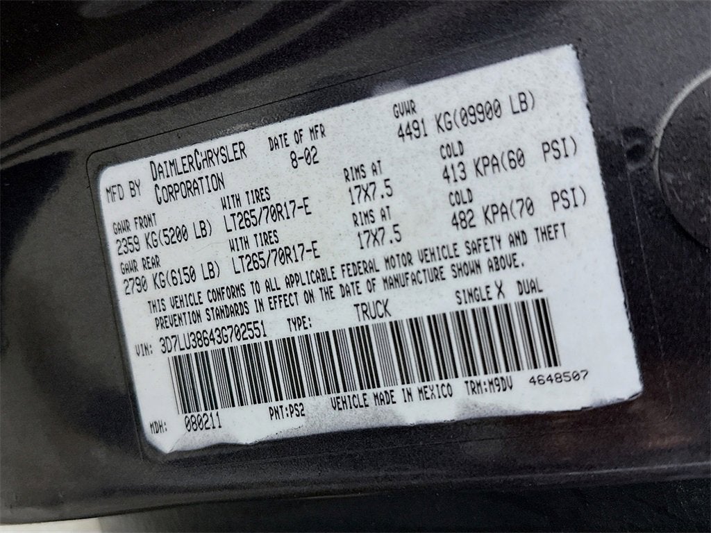 2003 Dodge Ram 3500 ST