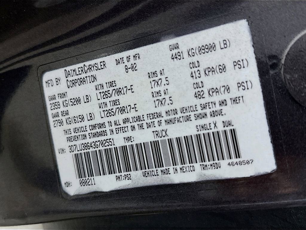 2003 Dodge Ram 3500 ST