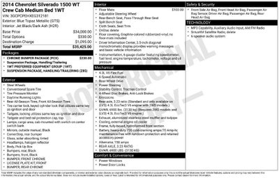 2014 Chevrolet Silverado 1500 Work Truck