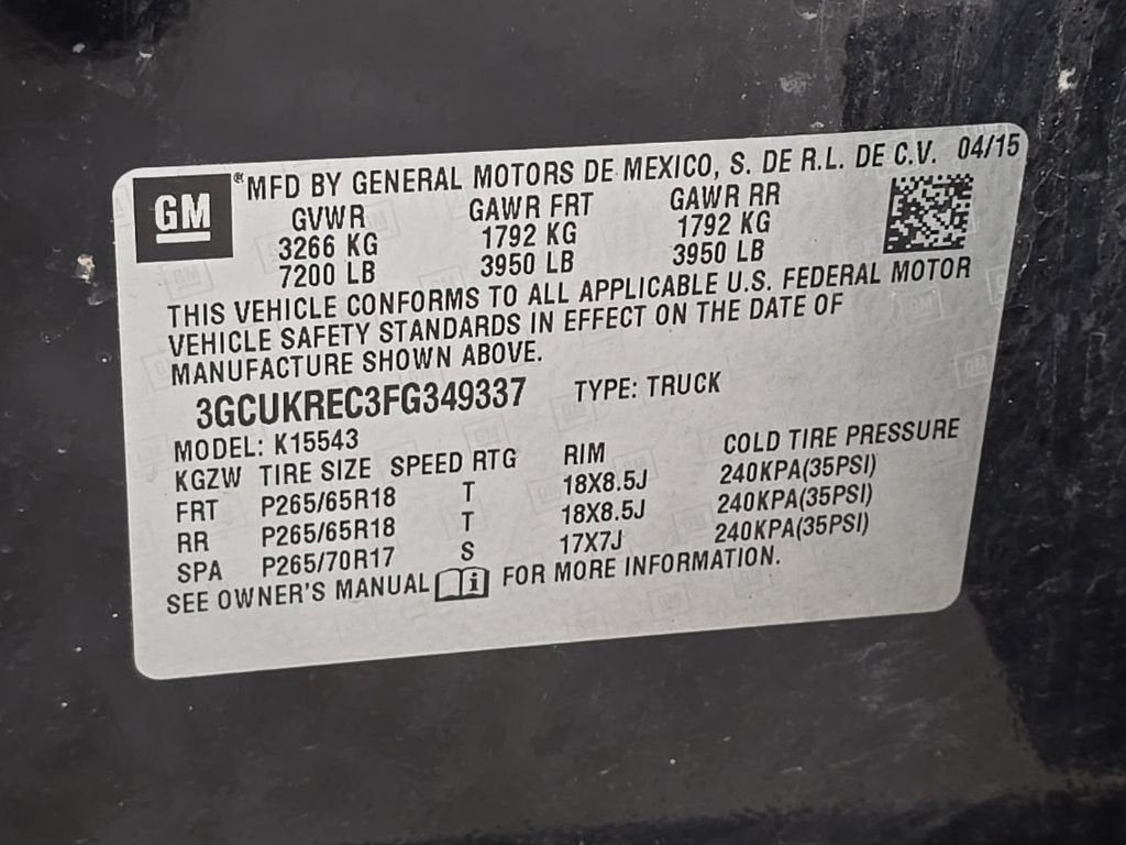 2015 Chevrolet Silverado 1500 LT