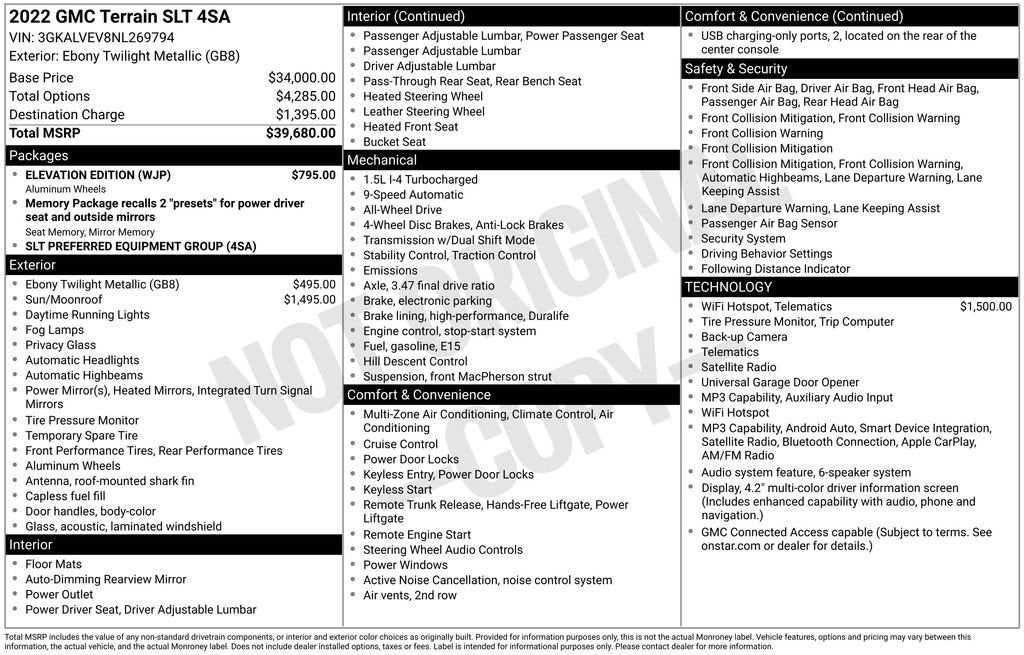 2022 GMC Terrain SLT