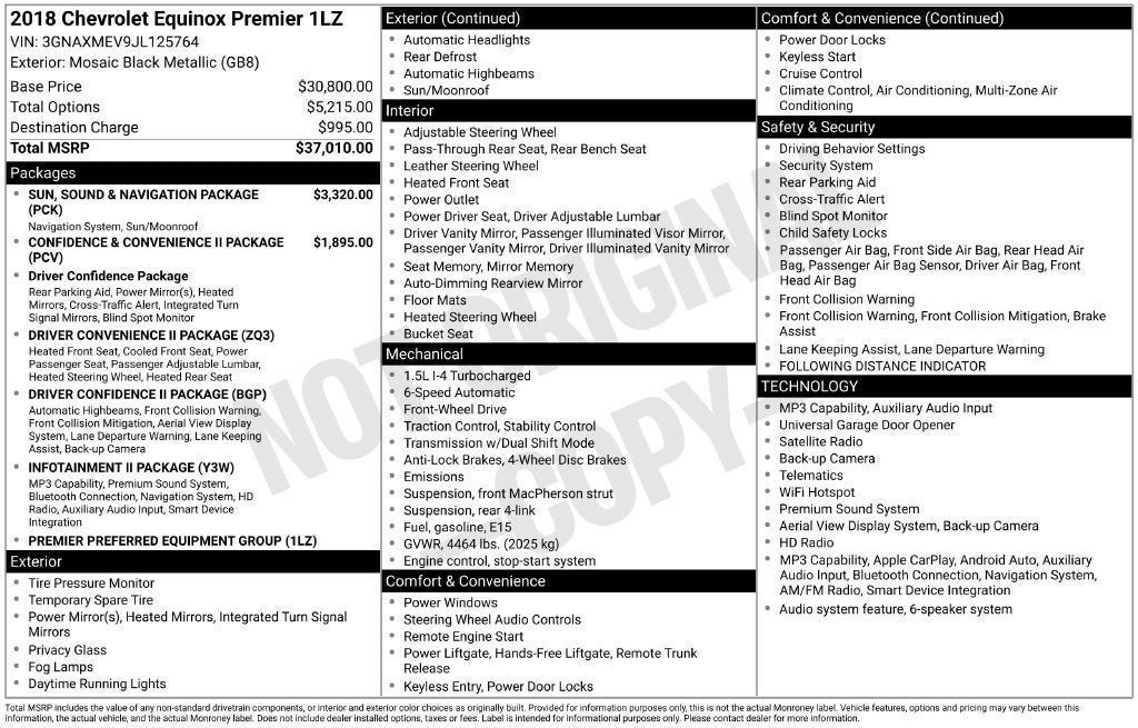 2018 Chevrolet Equinox Premier