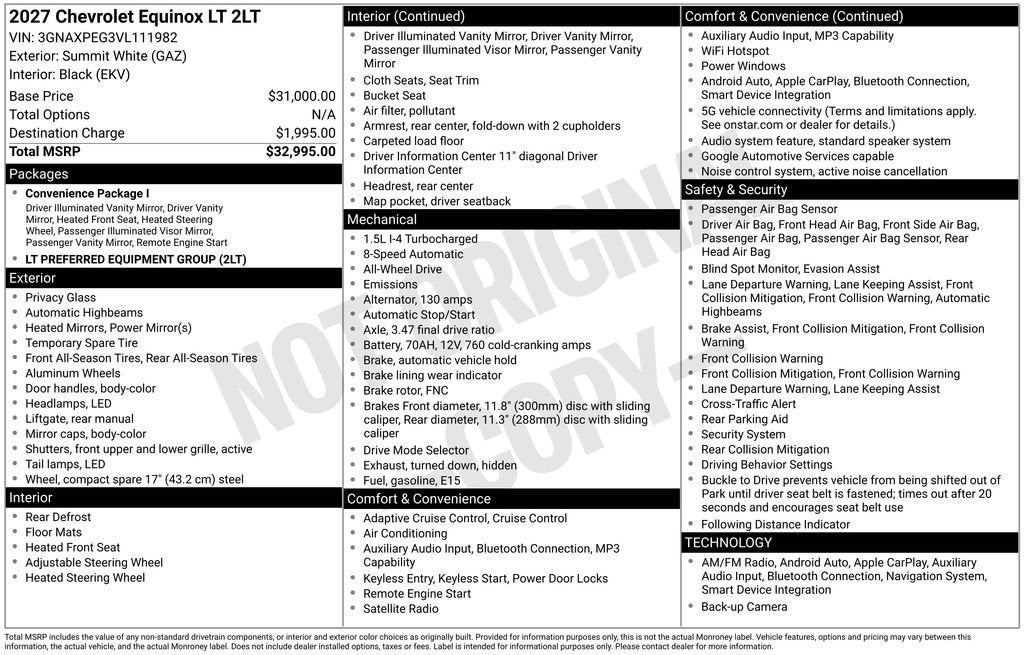 2027 Chevrolet Equinox LT