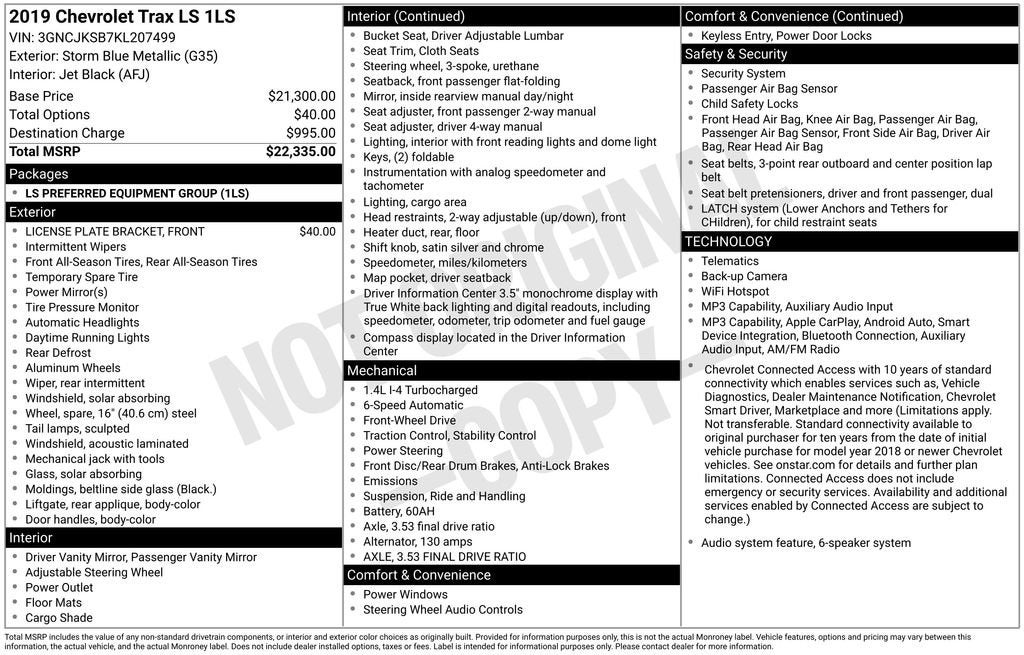 2019 Chevrolet Trax LS