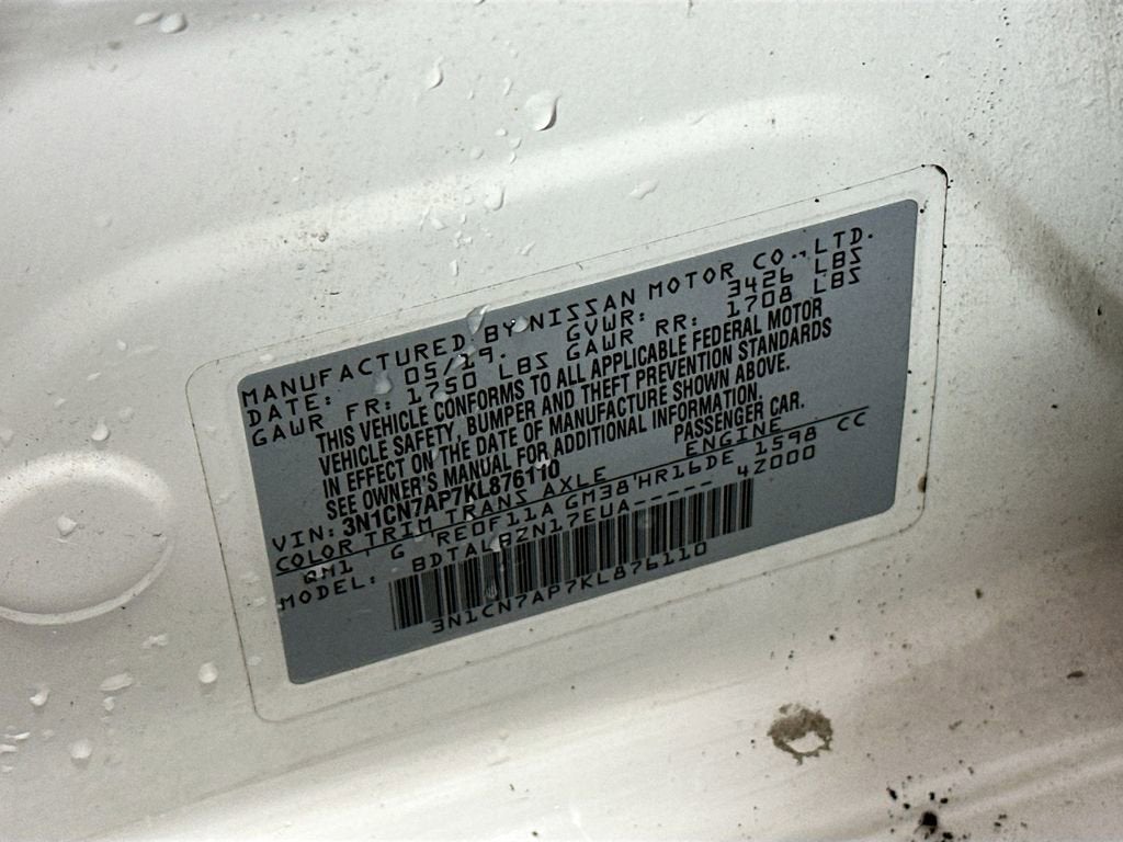 2019 Nissan Versa Sedan SV