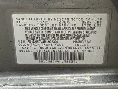 2021 Nissan Versa S Xtronic CVT