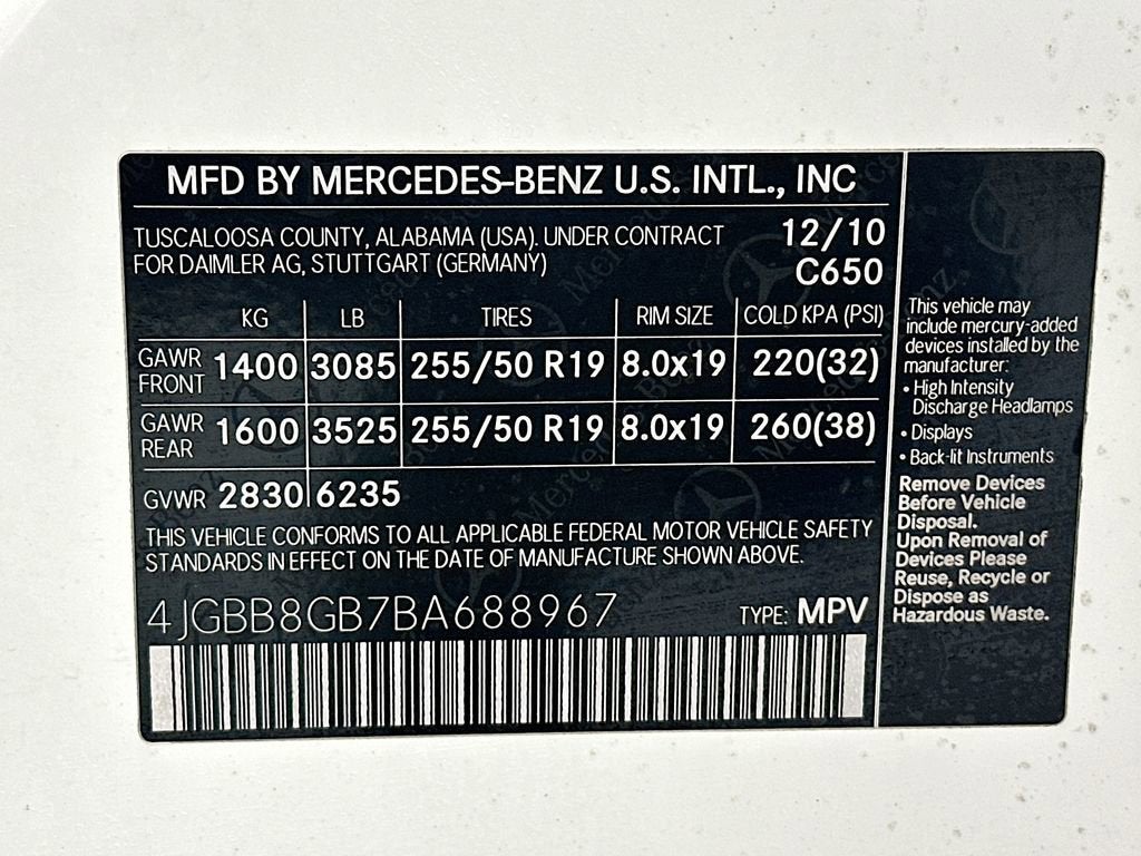 2011 Mercedes-Benz M-Class ML 350