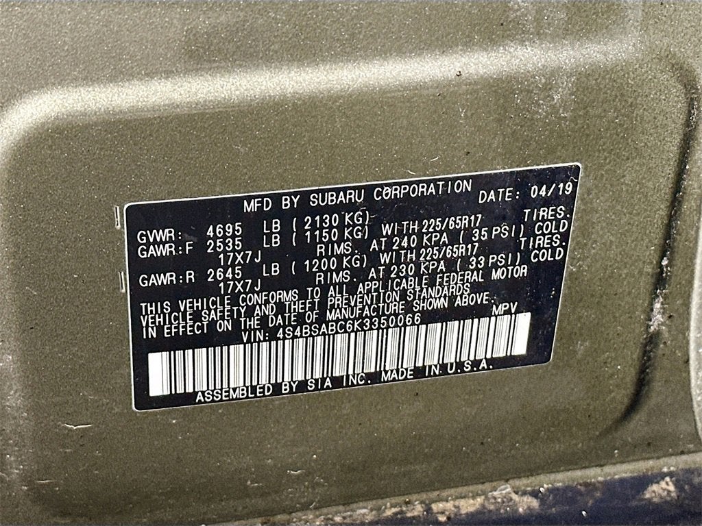 2019 Subaru Outback Base