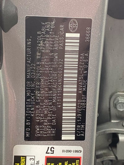 2022 Toyota Camry SE Nightshade Special AWD