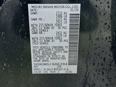 2020 Nissan Pathfinder SV