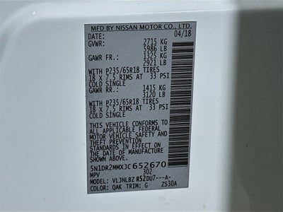 2018 Nissan Pathfinder S