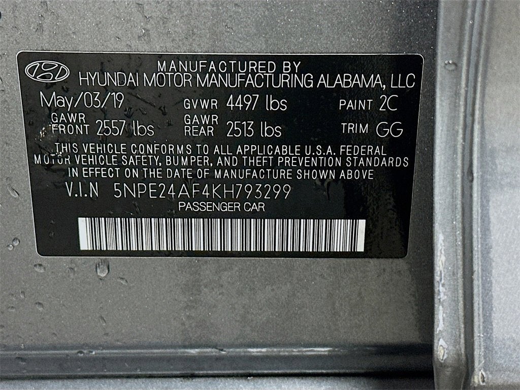 2019 Hyundai Sonata SE