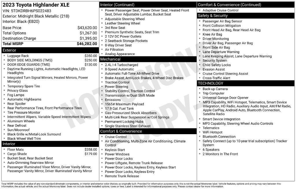 2023 Toyota Highlander L
