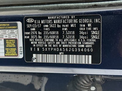 2018 Kia Sorento EX V6