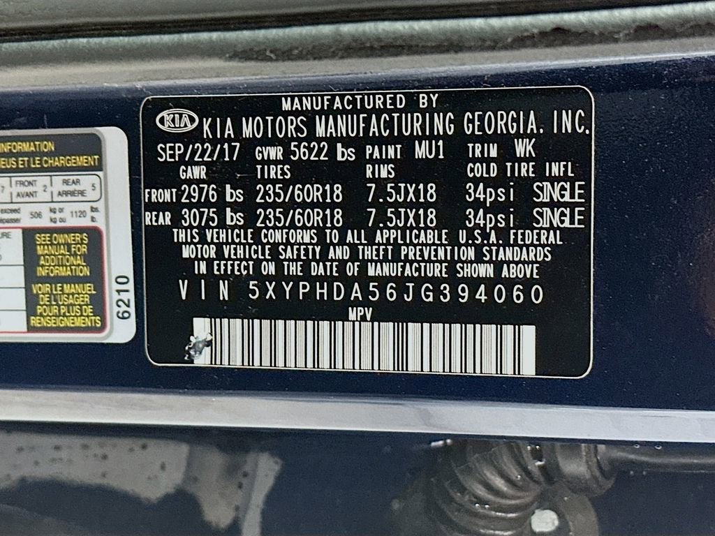 2018 Kia Sorento EX V6