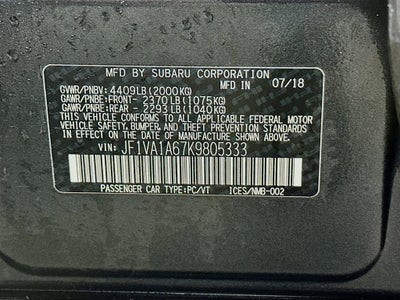 2019 Subaru WRX Base