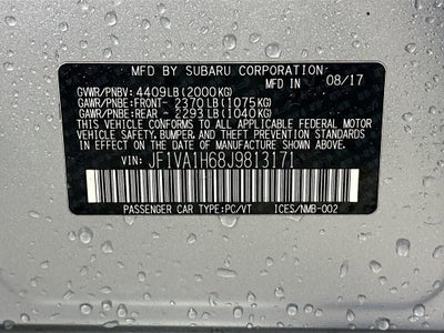 2018 Subaru WRX Limited