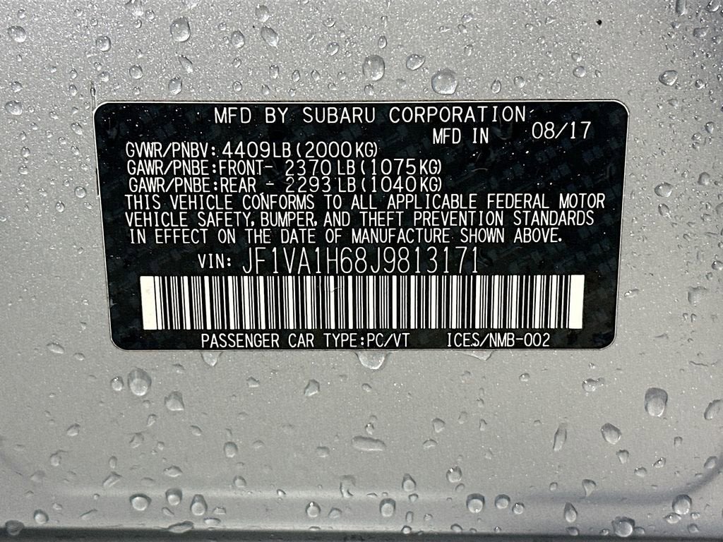 2018 Subaru WRX Limited