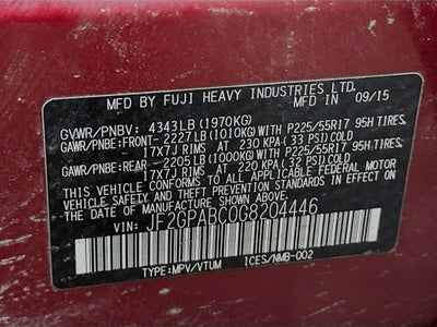 2016 Subaru Crosstrek Premium