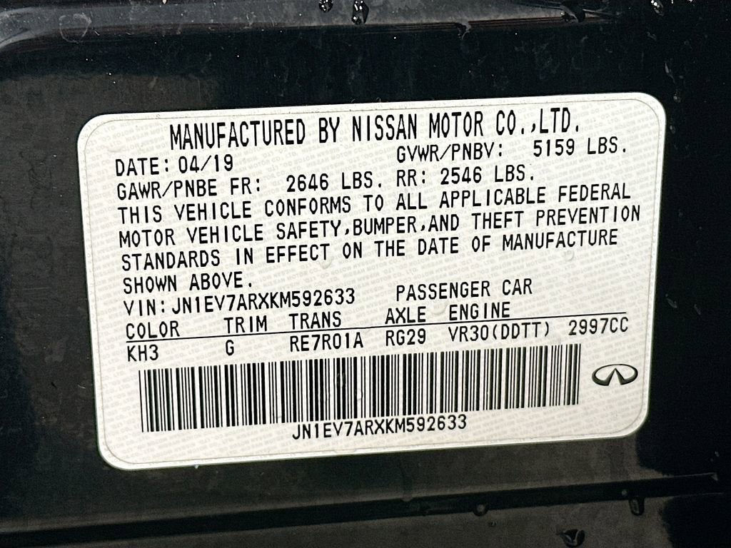 2019 INFINITI Q50 3.0t LUXE