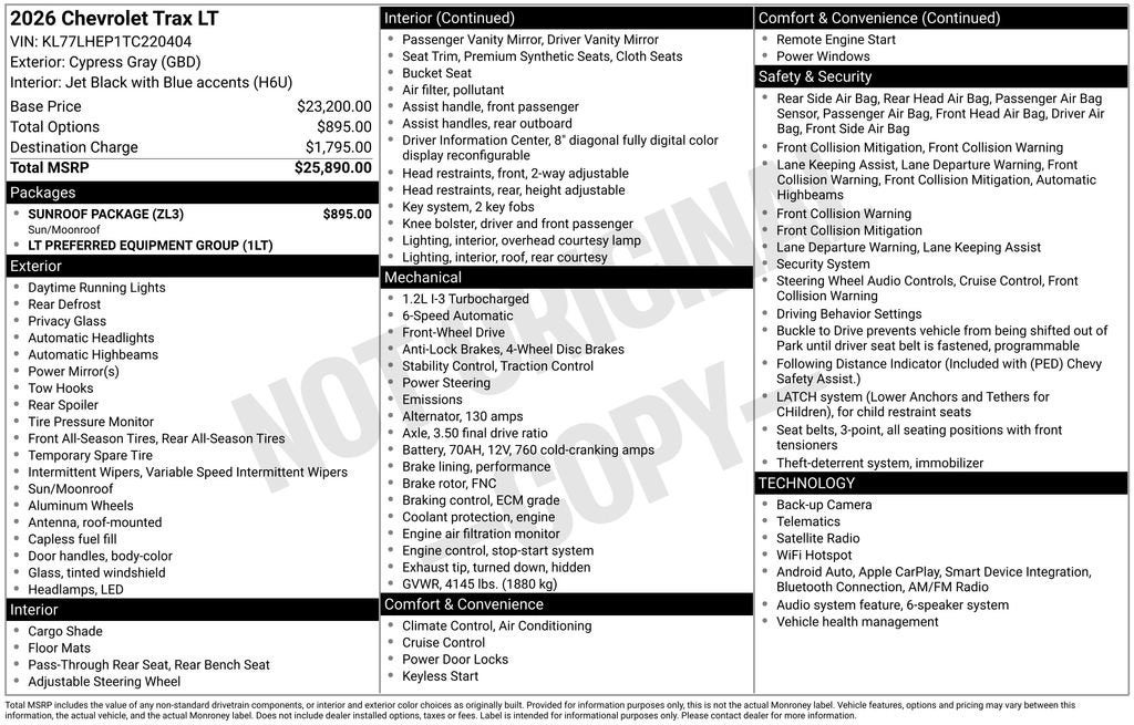 2026 Chevrolet Trax LT