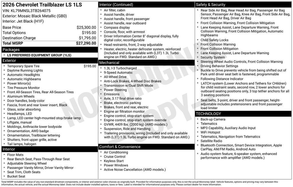 2026 Chevrolet Trailblazer LS
