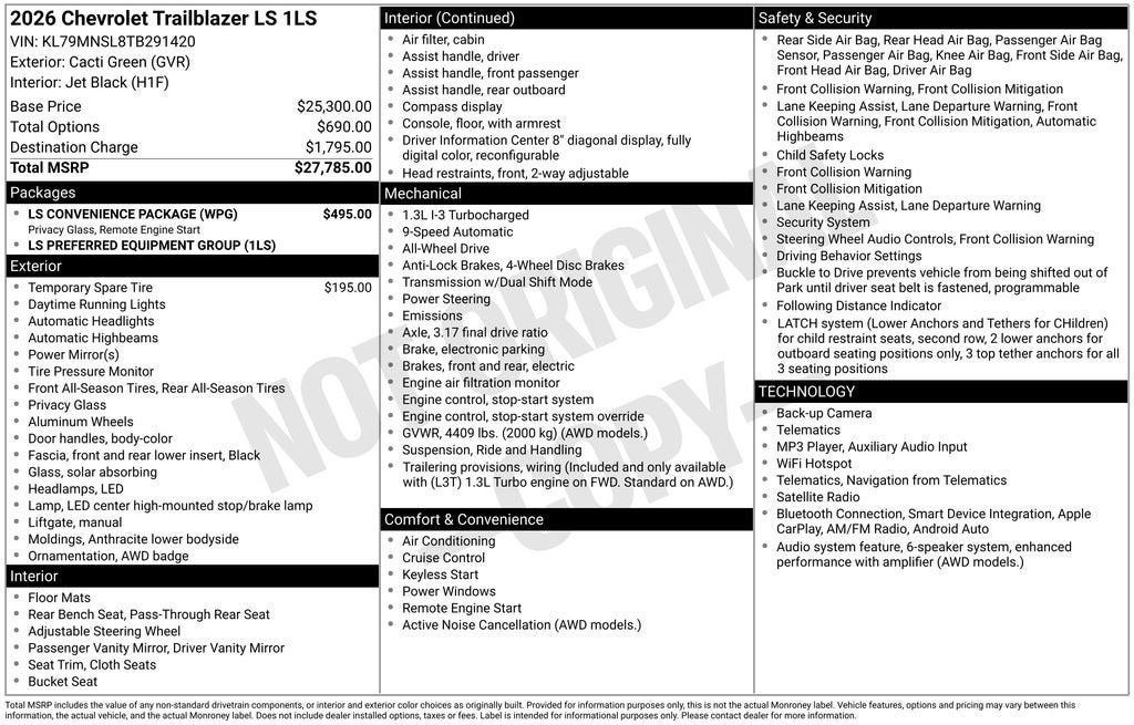 2026 Chevrolet Trailblazer LS