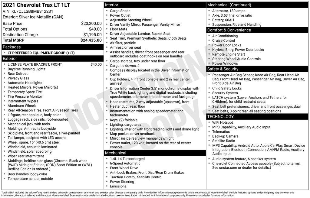 2021 Chevrolet Trax LT