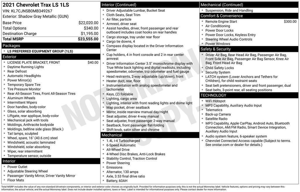 2021 Chevrolet Trax LS