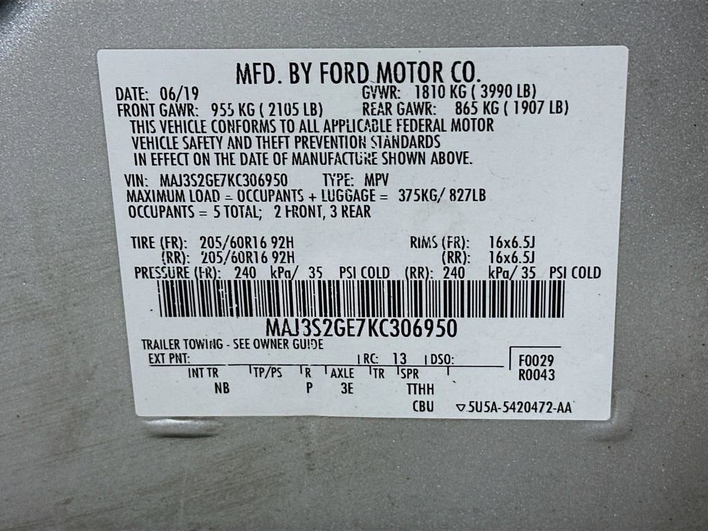 2019 Ford EcoSport SE