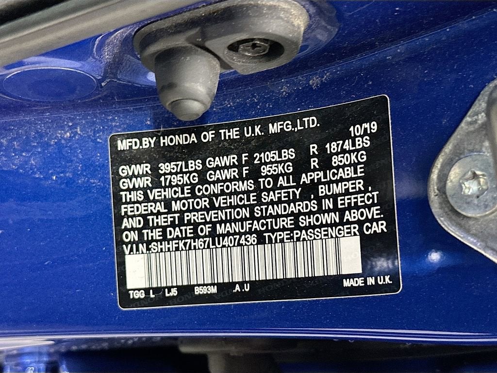 2020 Honda Civic Hatchback EX