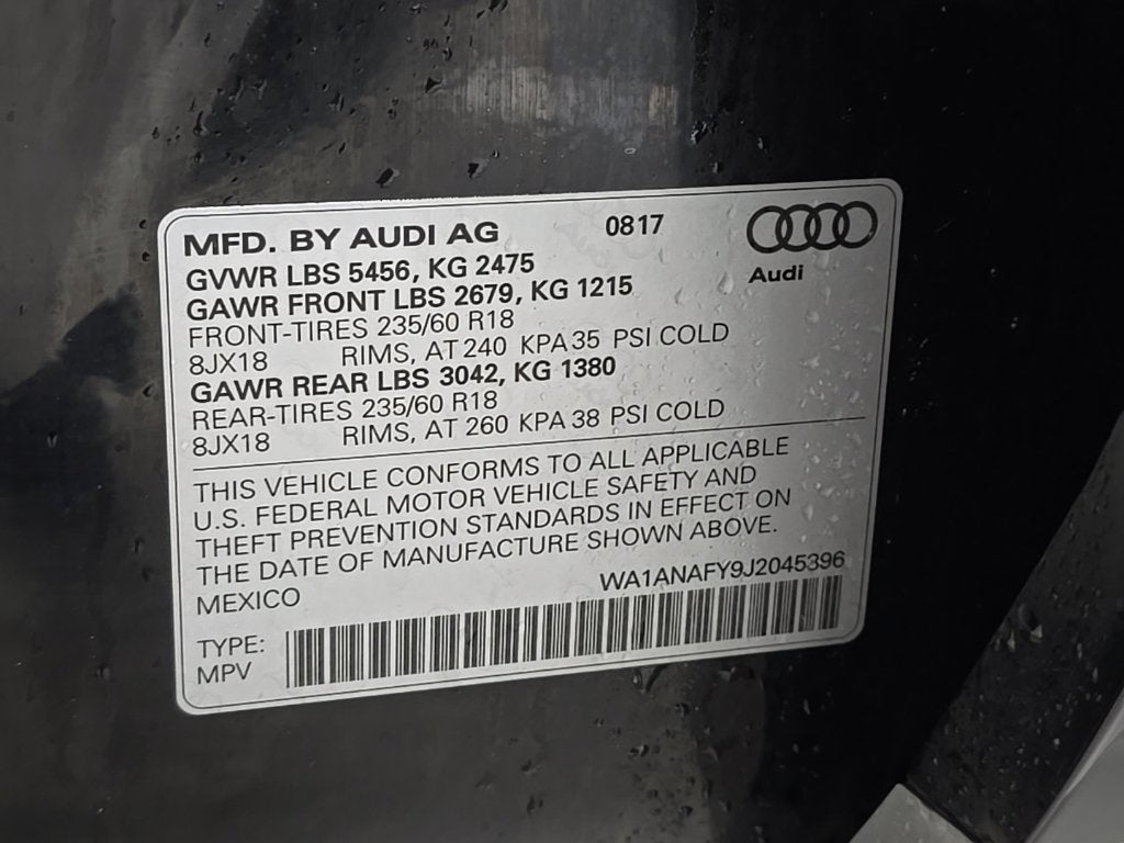 2018 Audi Q5 2.0T Premium