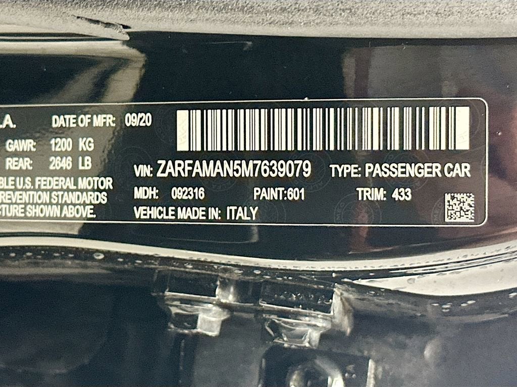 2021 Alfa Romeo Giulia Base