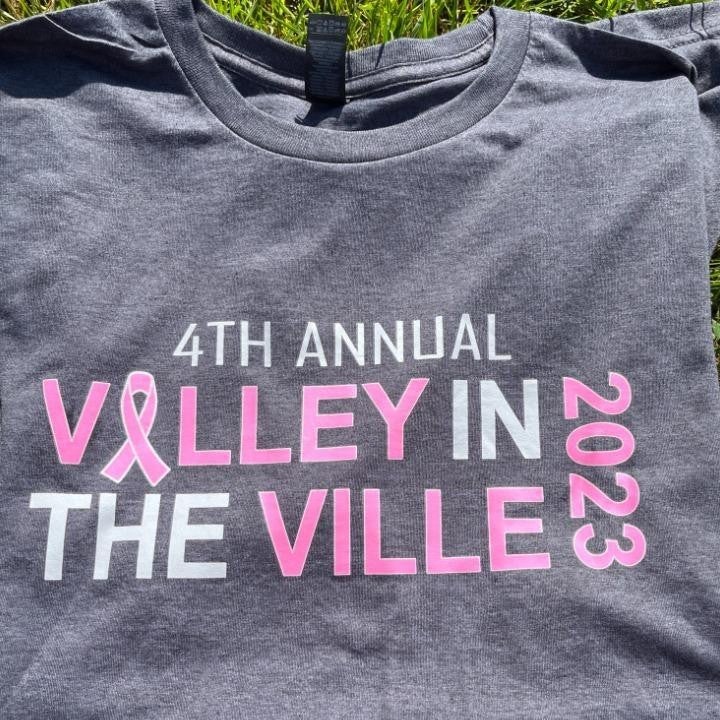 4th Annual Volley in the Ville printed on a T-shirt