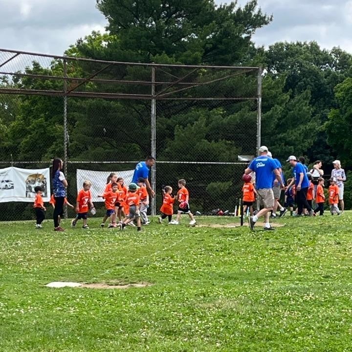 Laughing kids enjoying outdoor play