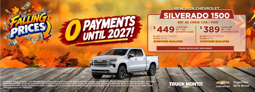 New 2026 Chevrolet Silverado 1500 RST 4D Crew Cab 4WD