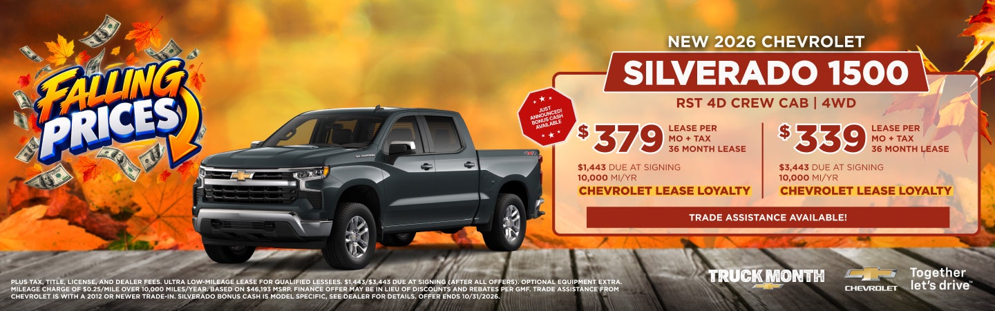New 2026 Chevrolet Silverado 1500 RST 4D Crew Cab 4WD