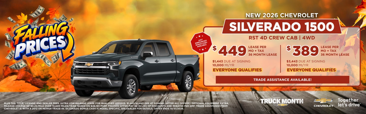New 2026 Chevrolet Silverado 1500 RST 4D Crew Cab 4WD