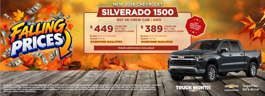 New 2026 Chevrolet Silverado 1500 RST 4D Crew Cab 4WD