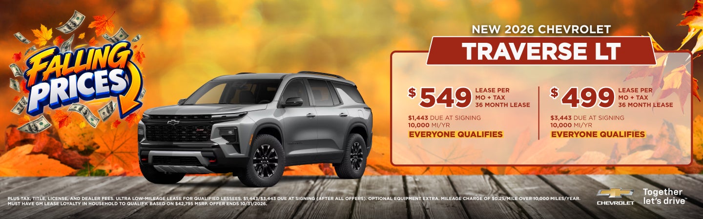 New 2026 Chevrolet Traverse LT