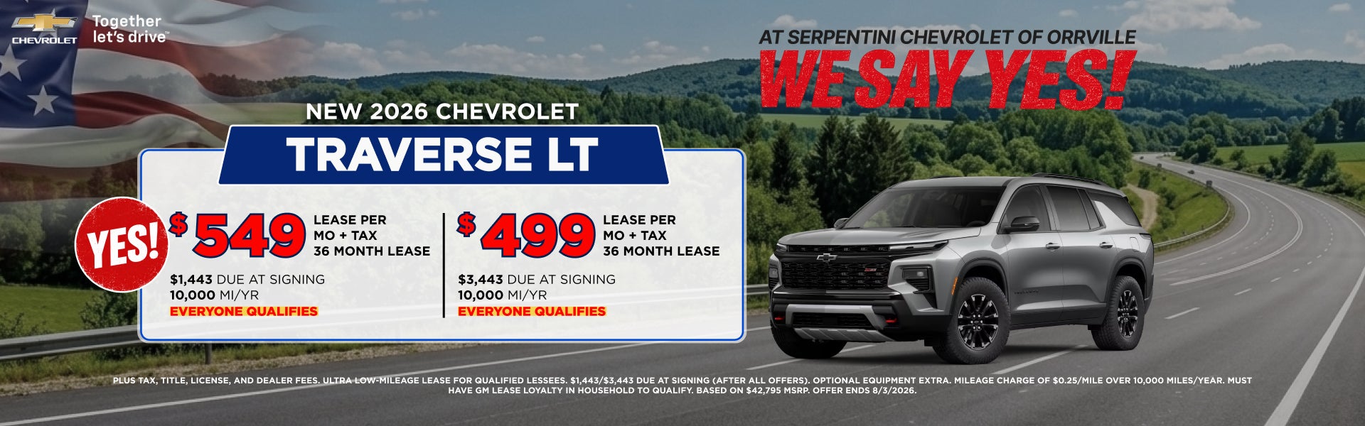 2026 CHEVROLET TRAVERSE LT