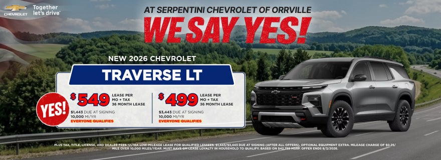 2026 CHEVROLET TRAVERSE LT