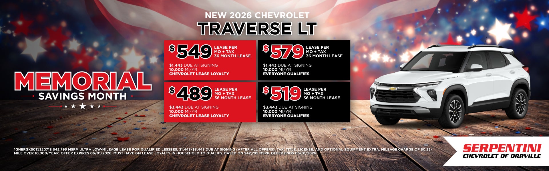 NEW 2026 CHEVROLET TRAVERSE LT